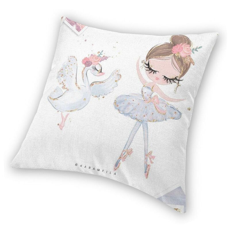 Housse-de-coussin-de-Ballet-rose-pour-fille-d-coration-de-maison-motif-de-ballerine-motif
