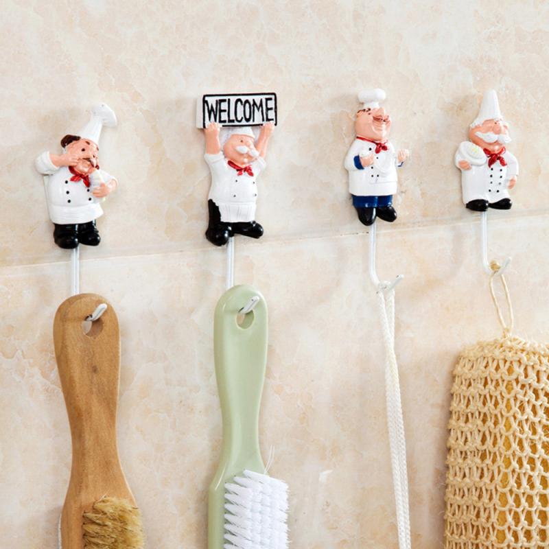 Crochets-muraux-en-acier-inoxydable-en-forme-de-Chef-dessin-anim-cr-atif-pour-porte-v