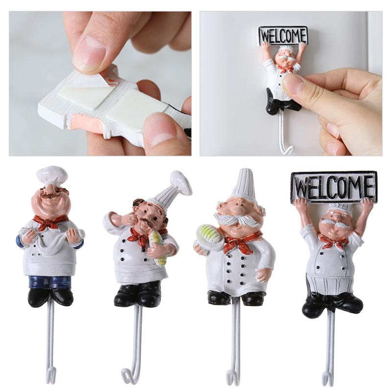 Crochets-muraux-en-acier-inoxydable-en-forme-de-Chef-dessin-anim-cr-atif-pour-porte-v