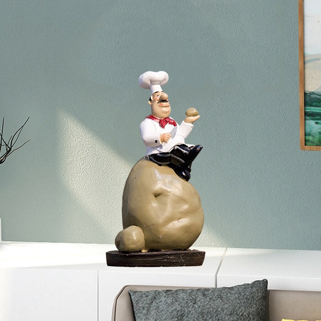 Figurine-de-Chef-d-coratif-fran-ais-d-coration-de-maison-en-r-sine-3D-pour