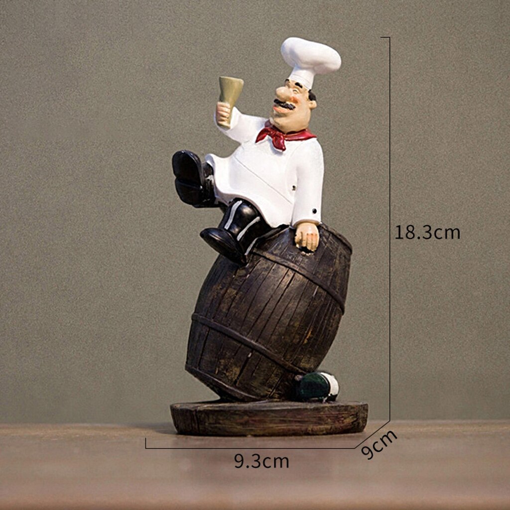 Figurine-de-Chef-d-coratif-fran-ais-d-coration-de-maison-en-r-sine-3D-pour