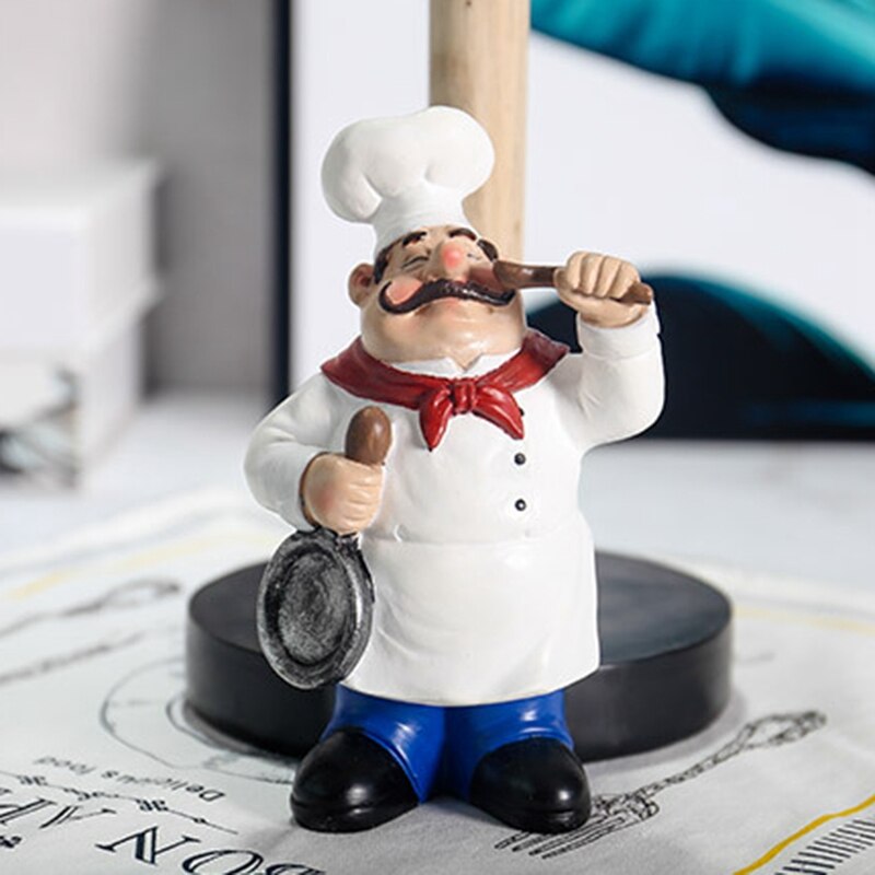 Statue-de-Chef-cr-ative-porte-serviettes-en-papier-porte-rouleau-Vertical-pour-Chef-d-coration