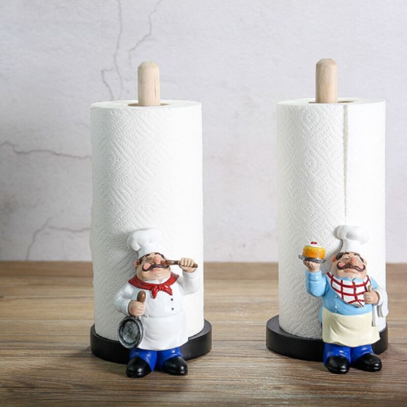 Statue-de-Chef-cr-ative-porte-serviettes-en-papier-porte-rouleau-Vertical-pour-Chef-d-coration