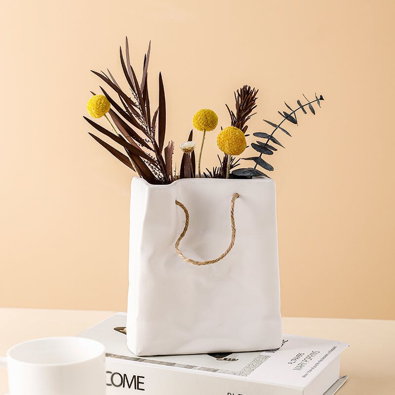 Vase-en-C-ramique-Style-Panier-de-Shopping-pour-Fleurs-S-ch-es-Objet-Sac-Cr