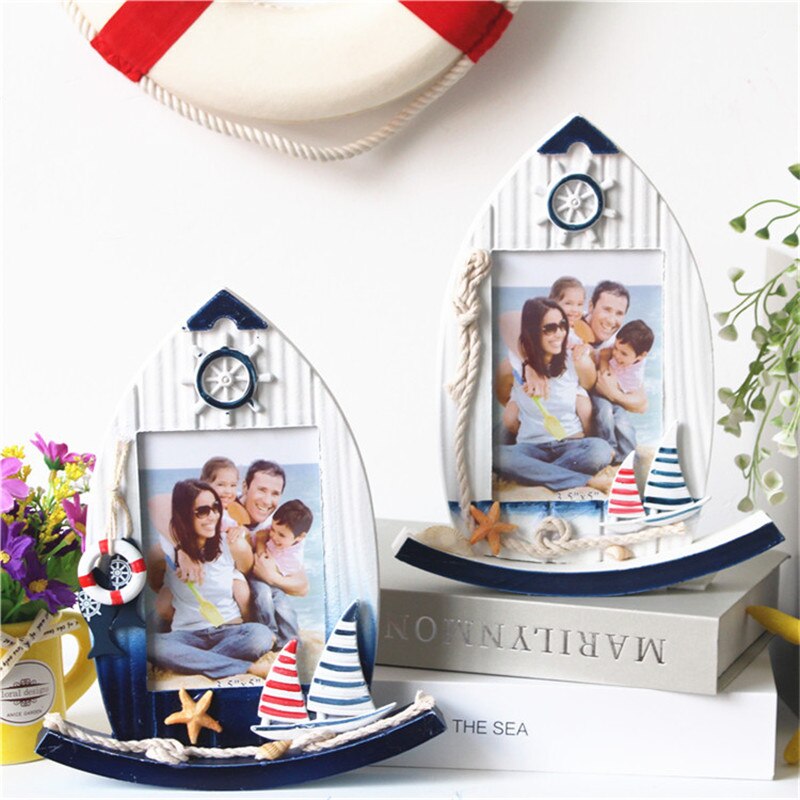Cadre-Photo-familial-en-bois-de-5-pouces-Style-oc-an-m-diterran-en-forme-de