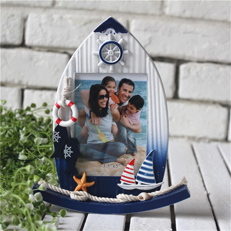 Cadre-Photo-familial-en-bois-de-5-pouces-Style-oc-an-m-diterran-en-forme-de