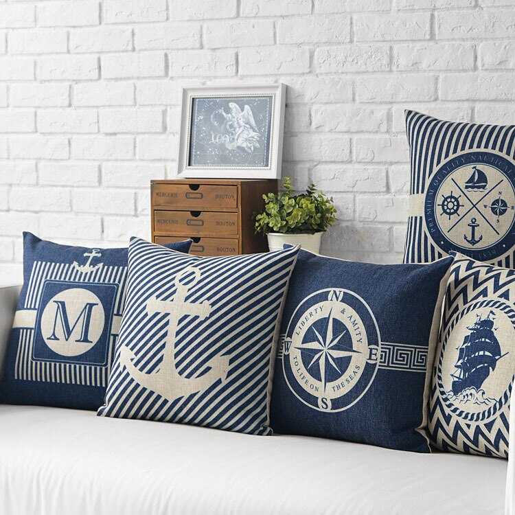 Housse-de-coussin-ancre-g-om-trique-taie-d-oreiller-d-corative-pour-la-maison-bleu