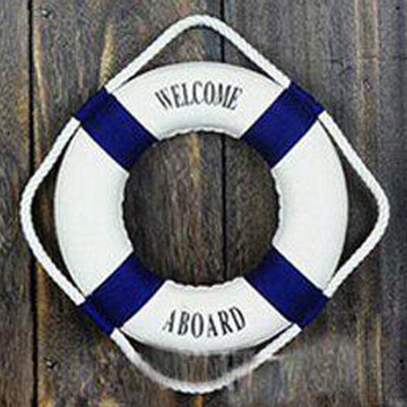Bou-e-de-vie-rouge-bleue-d-corative-de-bienvenue-Style-nautique-d-coration-murale-de