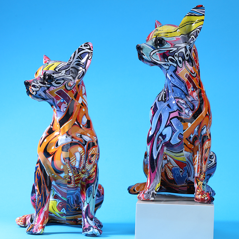 Statue-de-chien-de-d-coration-statuette-simple-en-forme-de-chihuahua-ou-bouledogue-cr-ative
