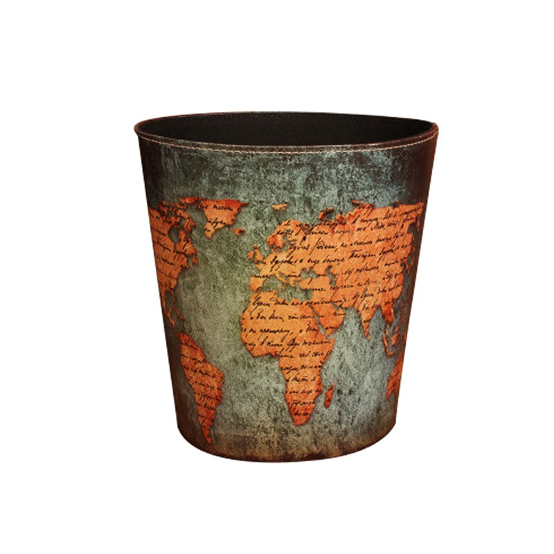Poubelle-en-cuir-PU-de-27cm-panier-papier-r-tro-cr-atif-de-bureau-Vintage-sans