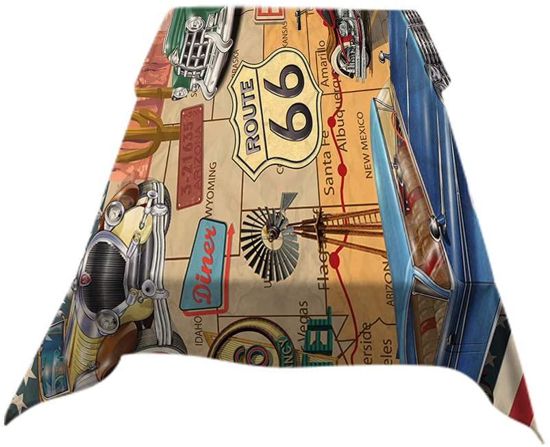 set-de-table-nappe-chemin-de-table-Nappe-rectangulaire-imperm-able-motif-de-Badge-r-tro