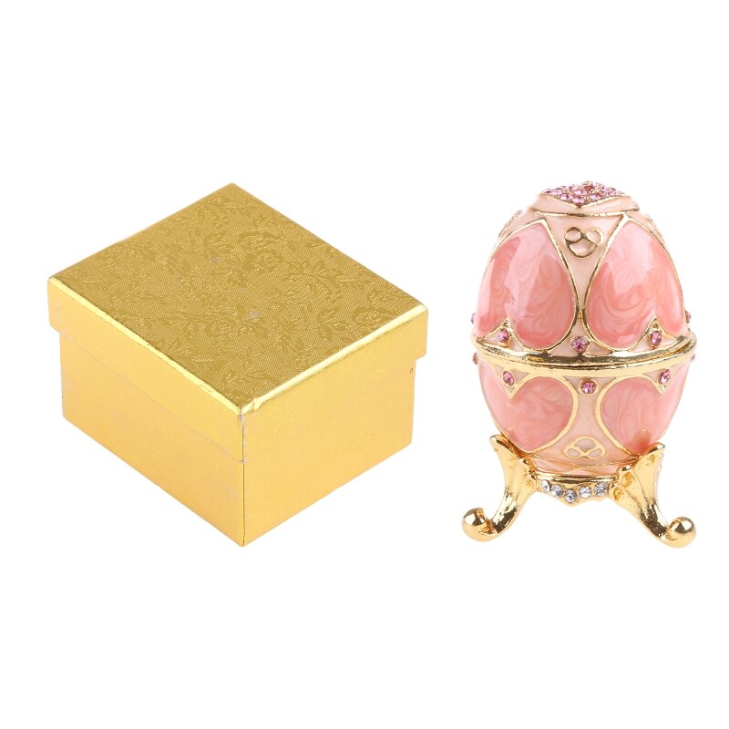 Bo-te-bijoux-en-forme-de-c-ur-rose-s-rie-Faberge-uf-peint-la-main