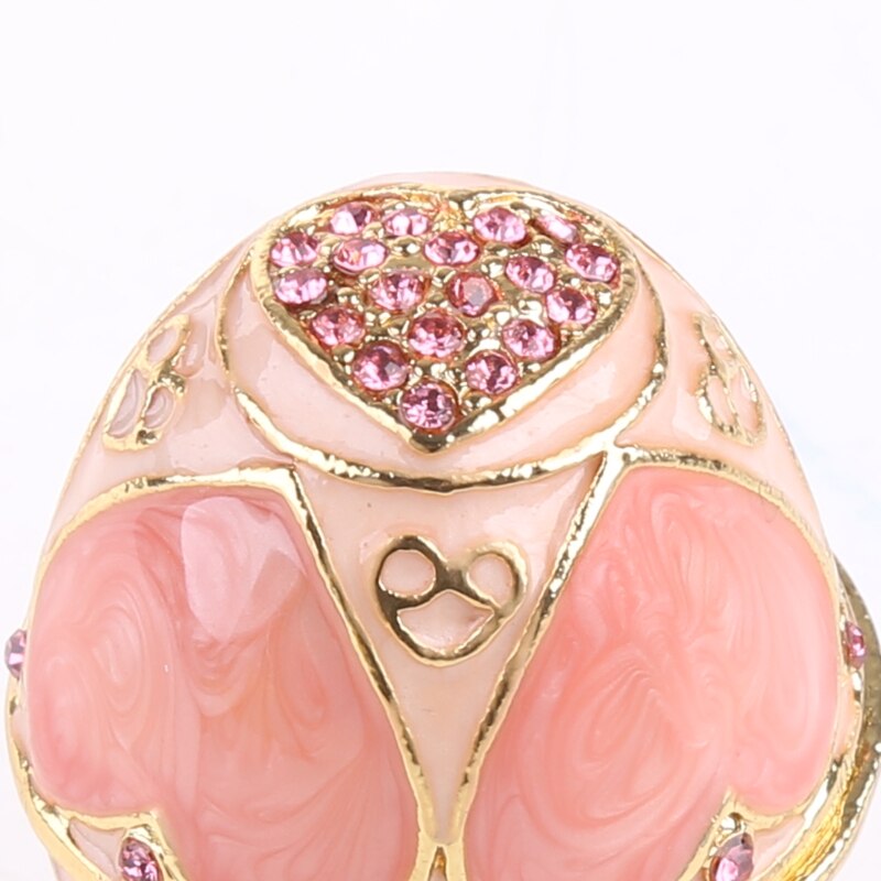 Bo-te-bijoux-en-forme-de-c-ur-rose-s-rie-Faberge-uf-peint-la-main