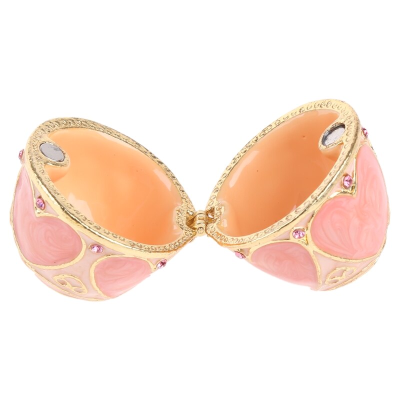 Bo-te-bijoux-en-forme-de-c-ur-rose-s-rie-Faberge-uf-peint-la-main
