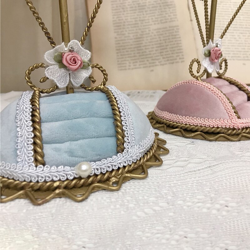 Korean-Cosmetic-Mirror-Princess-Home-Decoration-Accessories-Desktop-Ornaments-Eardrop-Ring-Storage-Table-French-Angel-Mirror