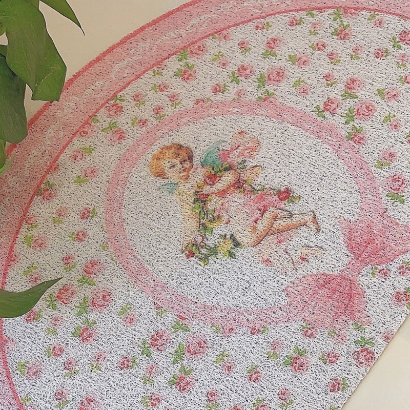Paillasson-anti-poussi-re-Rose-r-tro-europ-en-tapis-de-pied-antid-rapant-en-demi