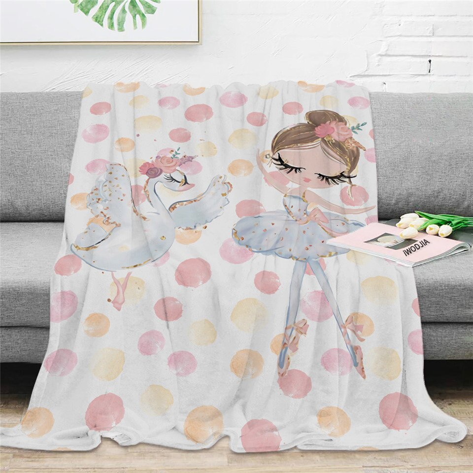 Couverture-de-canap-en-flanelle-douce-pour-fille-couvre-lit-de-lit-molletonn-danse-de-Ballet