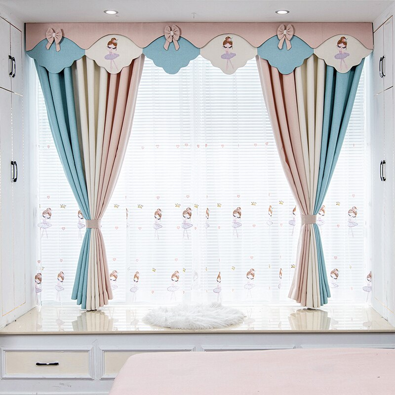 Rideau-de-princesse-de-Ballet-pour-chambre-de-filles-Voile-de-luxe-Voile-de-broderie-stores