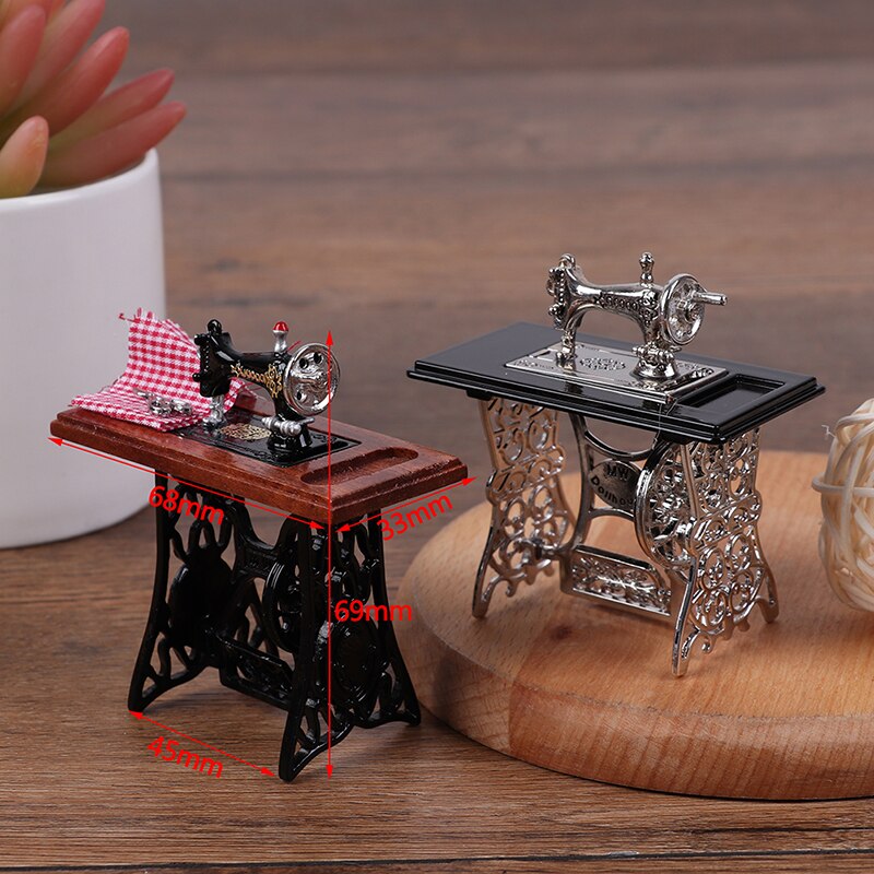 Machine-coudre-en-bois-avec-fil-et-ciseaux-pour-enfants-meubles-miniatures-accessoires-pour-maison-de