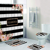 Ensemble-de-rideau-de-douche-fleurs-ray-noir-et-blanc-l-gant-personnalis-pour-tapis-de
