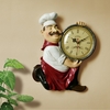Horloge-murale-Vintage-d-coration-de-maison-en-r-sine-Statue-de-Chef-horloge-Quartz-muette
