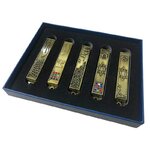 Coffret-cadeau-bleu-en-Bronze-Mezuzah-de-5-Menorah-toile-du-mur-occidental-de-David-Panorama