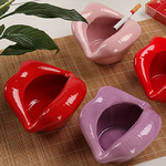 Cendrier-l-vres-en-c-ramique-Pot-de-fleur-cr-atif-bouche-tendance-mode-maison-Mini