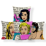 Housse-de-coussin-Marilyn-Monroe-en-toile-de-jute-45x45cm-avec-personnages-James-Marshall-taie-d