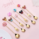 YOOLOV-cuill-res-Donuts-en-acier-inoxydable-fourchettes-bonbons-vaisselle-de-cuisine-lait-caf-Dessert-couverts