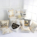 Taie-d-oreiller-g-om-trique-de-luxe-couleur-or-ananas-coton-et-Polyester-housse-de