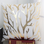 Taie-d-oreiller-g-om-trique-de-luxe-couleur-or-ananas-coton-et-Polyester-housse-de
