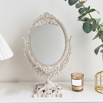 Miroir-de-maquillage-d-coratif-Antique-avec-support-miroir-de-maquillage-r-tro-pivotant-double-face
