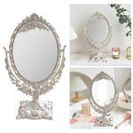 Miroir-de-maquillage-d-coratif-Antique-avec-support-miroir-de-maquillage-r-tro-pivotant-double-face