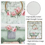 Imprim-s-de-toile-de-baignoire-victorienne-Style-fran-ais-Vintage-Shabby-aquarelle-florale-salle-de