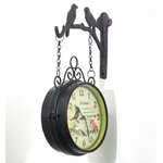 Horloge-murale-europ-enne-r-tro-silencieuse-cr-ative-lectronique-deux-faces-en-fer-Double-Face