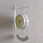 Sonnette-de-coq-pour-l-ext-rieur-double-face-horloge-murale-de-jardin-Station-de-support