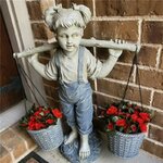 Statue-de-Pot-de-fleur-pour-petite-fille-d-coration-artisanale-joli-panier-de-fleurs-ornement