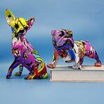 Sculpture-de-Graffiti-color-e-nordique-Statue-moderne-de-chien-Chihuahua-bouledogue-peint-d-coration-de