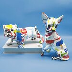 Sculpture-de-Graffiti-color-e-nordique-Statue-moderne-de-chien-Chihuahua-bouledogue-peint-d-coration-de