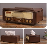 Bo-te-de-mouchoirs-en-papier-en-forme-de-Radio-r-tro-bo-te-de-rangement