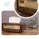 Bo-te-de-mouchoirs-en-papier-en-forme-de-Radio-r-tro-bo-te-de-rangement