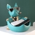 Sculpture-de-bouledogue-fran-ais-Statue-de-chien-t-l-commande-cl-support-de-t-l