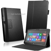 Housse etui coque simili cuir NOIR pour Microsoft Surface + film ecran