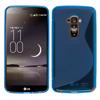 Housse etui coque pochette silicone gel pour LG G Flex + film ecran - BLEU