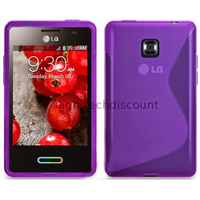 Housse etui coque pochette silicone gel pour LG Optimus L3 II 2 e430 + film ecran - MAUVE