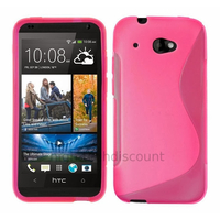 Housse etui coque pochette silicone gel pour HTC Desire 601 + film ecran - ROSE