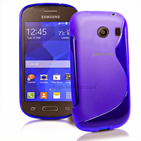 Housse etui coque silicone gel fine pour Samsung g310 Galaxy Ace Style + film ecran - BLEU