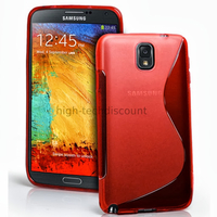 Housse etui coque gel pour Samsung Galaxy Note 3 n9000 n9005 + film ecran - ROUGE
