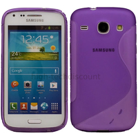 Housse etui coque gel pour Samsung G386 Galaxy Galaxy Core 4G LTE + film ecran - MAUVE