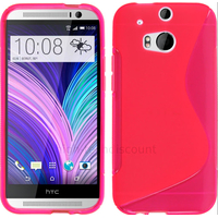 Housse etui coque pochette silicone gel pour HTC One M8s + film ecran - ROSE